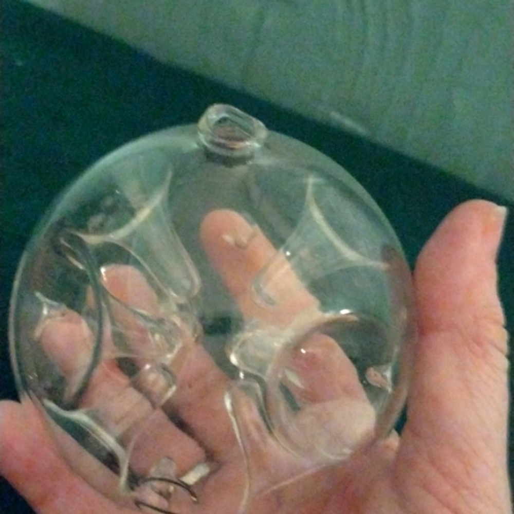 Artist designed clear small vase